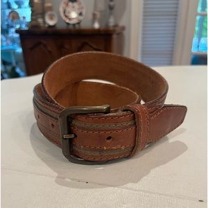 Vintage southwestern/ Aztec designed leather belt. GUC!
